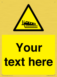 Custom warning grounding narrow boat on lock cill